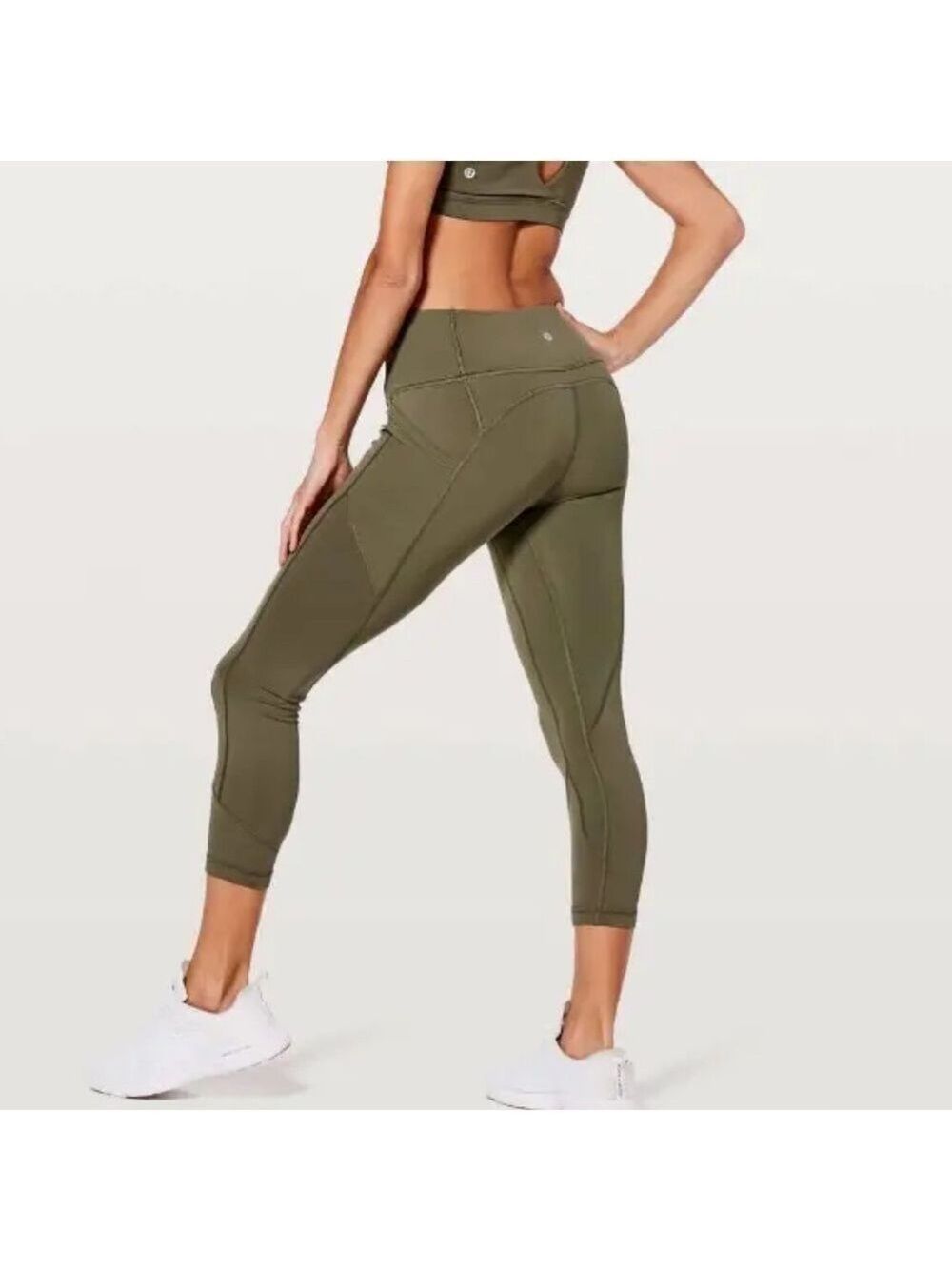 Lululemon All The Right Places Crop II 23'' Leggings Sage Green Sz 4